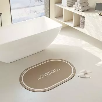 Минималистский коврик для ванной комнаты Diatom Mud Absorbent Нескользящий коврик для ванной Коврик для двери в туалет Впитывающий коврик для туалета 40*60CM