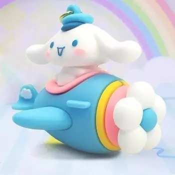 Минимаркет Sanrio брелок с фигуркой персонажа, брелок-самолет-коричник, 1 штука