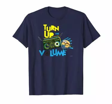 Футболка Minion TURN UP THE VOLUME синий