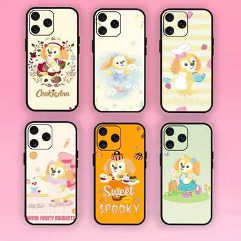 Miniso CookieAnn Phone Case For iPhone Mini 11 12 13 14 15 Pro XS Max X Plus SE XR Black Soft Shell iPhone12mini