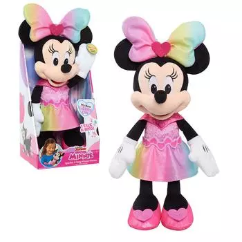 МИННИ Просто играй Disney Junior Минни Маус сверкающая поющая Минни Маус 13 дюймов свет и звук плюшевая