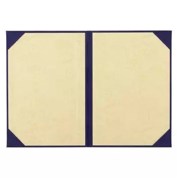 Mino Shokai certificate file flocked navy blue A4 size A3 (suede style) (for certificates) 8282-02