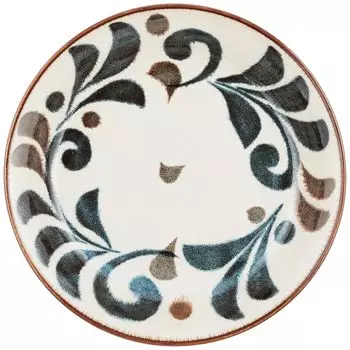 Mino Ware Curry Plate Pasta Plate 22cm Ryukyu Arabesque Made in Japan Approx. 132-0814