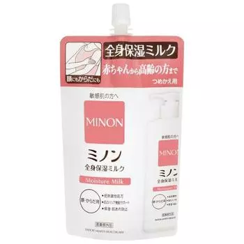Minon Whole Body Moisturizing Milk Refill 320mL Body Milk Sensitive Skin Prevents Skin Roughness Moisturizing Dryness Weakly Acidic Hypoallergenic