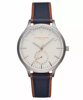 [Мир охоты] Часы Batu Classic Batu Cross и кожаный ремешок 36 мм кварцевые мужские Batu Origin HW505WHBL синие