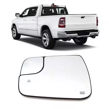 Mirror Glass Left Side Blind Spot + Heated For Dodge Ram 1500 2500 2019-2022