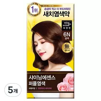 Mise-en-scne Краска для волос All New Shining Essence, 6N Коричневый, 5 шт.