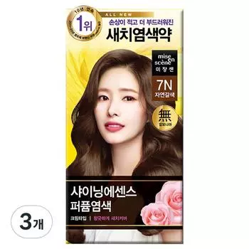 Mise-en-scne Краска для волос All New Shining Essence 100 г, 7N натурально-коричневый, 3 шт.