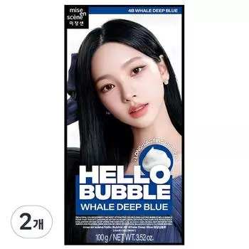 Mise-en-scne Краска для волос Hello Bubble 4B, 4B Whale Deep Blue, 2 шт.