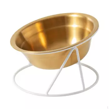 Миска для кошек и собак с поддержкой защищает шею питомца от with white base