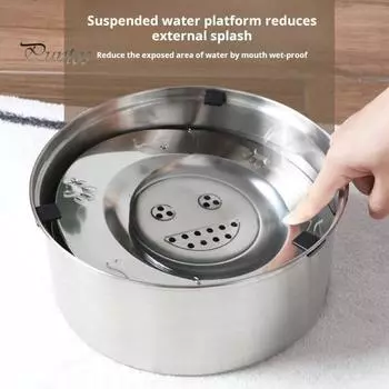 Миска для воды для собак, 3 л/1 л, медленная подача, защита от разливов, большая емкость, диспенсер для воды для маленьких, средних и крупных домашних животных 1L