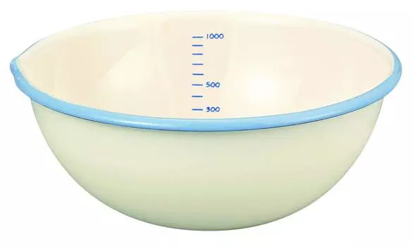 Миска Fuji Horo 18 см, эмалированная, с весами, белая, с одним горлышком, 1,2 л BM-18B белый