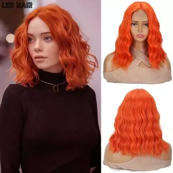 MISS WIG Синтетический короткий волнистый парик до плеч, натуральный термостойкий парик из волокна для женщин, ежедневное вечерние использование 30cm