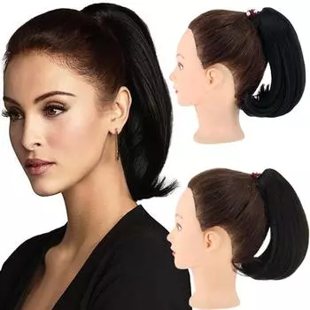 MISS WIG женский короткий парик с хвостиком, клипса на накладные волосы из натурального хвоста, синтетическое волокно, шиньон для вечеринки, повседневного использования