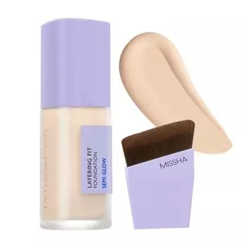 MISSHA Layering Fit Foundation with [Set brush] (No.21 FAIR, 35ml)