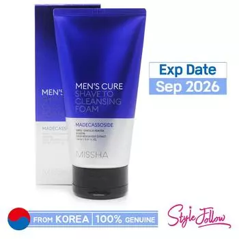 [MISSHA] Мужская очищающая пена для бритья и бритья, 150 мл 1pc + Sample Gifts