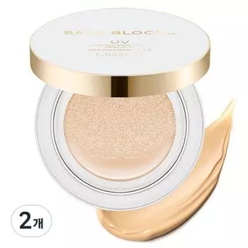 Missha Safe Block RX Cover Tone-up Sun Cushion SPF50+ PA++++, 14g, 2 pieces