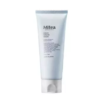 Mitea ORGANIC Aqua Serum Wash 100 г Сыворотка для умывания лица Очищающее средство для лица Уход за порами Органика белый