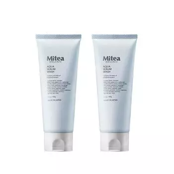 Mitea ORGANIC Aqua Serum Wash 100 г Набор из 2 сывороток для умывания лица Очищающее средство для лица Уход за порами Органический белый