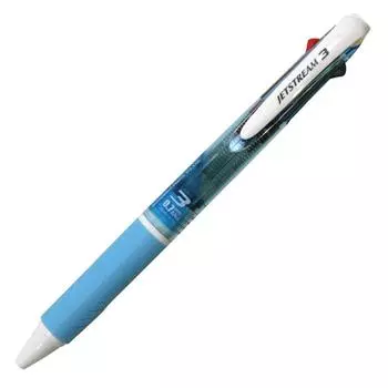 Mitsubishi Pencil 3 Color Ballpoint Pen Jet Stream Light Blue Easy to Write 0.7 SXE3400071P.8