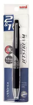 Mitsubishi Pencil Pen Jetstream Black Easy to Write MSXE380007P24 Multi-Function 2&1 0.7