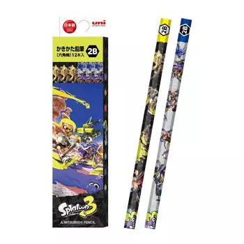 Mitsubishi Pencil Pencil Splatoon 3 STS3 2B 1 Dozen Paper Box K56412B