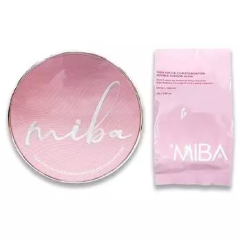 Miva Wang Cushion Season 3 Foundation Double Cushion Glow Original 25g + Refill 25g, Simple No. 21 Original + Refill, 1 piece