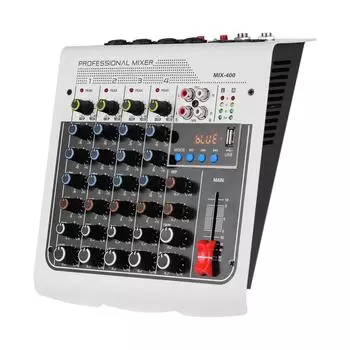 MIX-400 Профессиональный 6-канальный аудиомикшерный пульт 3-полосный эквалайзер с эффектами задержки реверберации +48 В AU Plug