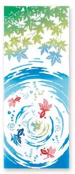 Miyamoto Kenema Tenugui hand approximately 35 x 90 cm Ch-dyed (Japanese towel) Refreshing Goldfish 50189,