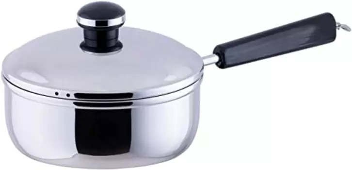 Miyazaki Seisakusho OJ-32 Objet One-Handled Pot, Mini, 6.3 inches (16 cm), Made in Japan, IH Compatible, Lightweight, Silver