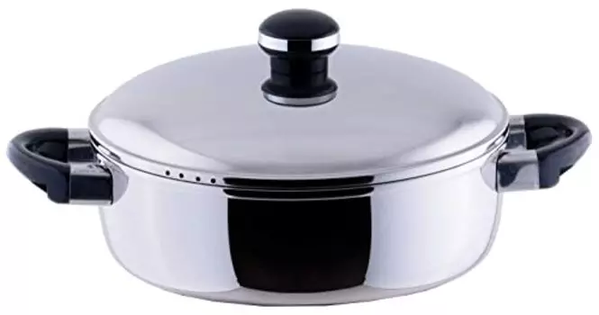 Miyazaki Seisakusho OJ-7S Objet Double-Handed Pot, Shallow Type, 8.7 inches (22 cm), Table Pot, Made in Japan, Induction Compatible, Lightweight