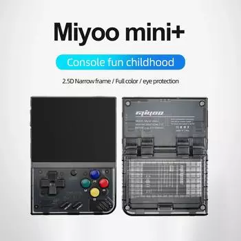 MIYOO Mini Plus портативная ретро-ручная игровая консоль V2 Mini+ 3,5-дюймовый IPS-экран классическая игровая консоль Linux-система подарок No Games(No Card) фиолетовый