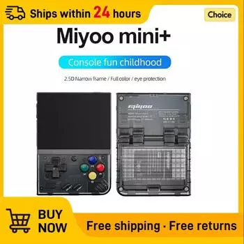 MIYOO Mini Plus портативная ретро-ручная игровая консоль V2 Mini+ 3,5-дюймовый IPS-экран классическая игровая консоль Linux-система подарок No Games(No Card) серый