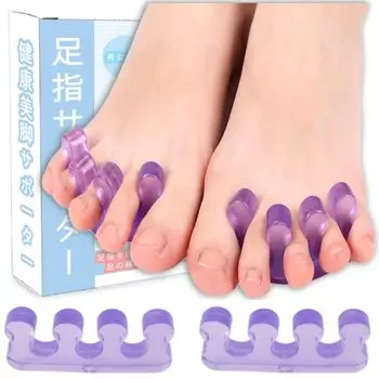 MIYOSA Toe Spreader Toe Supporter Toe Spreader Goods Toe Separator Toe Separator Protector Toe Care Foot Pad Toe Pad Силиконовый материал, моющийся, легко надевать и снимать фиолетовый