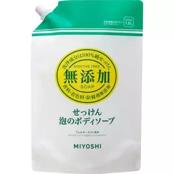 Мыло Miyoshi Additive Free Soap Пена для мыла для тела с дозатором 1000 мл