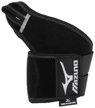 Mizuno BioGear Wrist Support left and right 1 for wrist stability and 50MS330 F (for wrists, piece) protection, unisex, 03, Black, чёрный