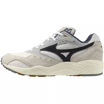 Mizuno Contender Perfect for and x Navy x Size 2E Sneakers, Sports, Casual, Commuting, School, Lifestyle, Stylish, Off-White Gray, 23.5 cm,