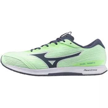 Mizuno Duel Sonic 4 Track and Field Track and Light Green x 2E Shoes, Club, Lightweight, Cushioned, Field, Navy, 26.0 cm,