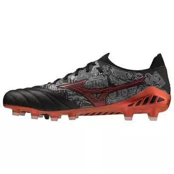 Mizuno Morelia Neo III Beta SR4 Japan FG Кожа кенгуру Амортизирующие противоскользящие прочные футбольные бутсы Кроссовки унисекс Черный Красный P1GA239804 40.5