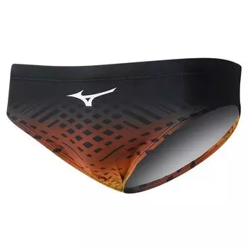 Mizuno Swim Треугольные Быстросохнущие Профессиональные Спортивные Тренировочные Соревновательные Плавки Мужские купальники Черный Оранжевый N2CBB144 M