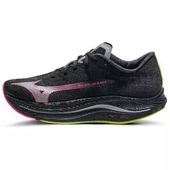 Кроссовки Mizuno Wave Rebellion Flash 2 черные розовые Tetra унисекс серебристые J1GC243652 44