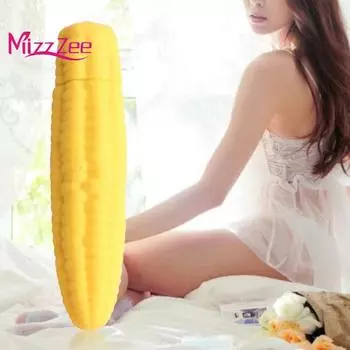 Mizz Zee Вибрационный силиконовый массажер для кукурузы, новинка, овощной мастурбатор, стимулятор клитора, массажная палочка