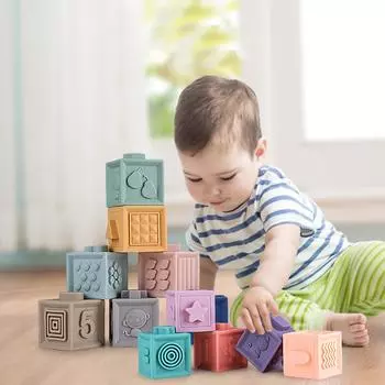 Младенцы 6, 9, 12 месяцев, 1 год - Игрушки-прорезыватели для зубов - Игрушки-складывающиеся игрушки для младенцев