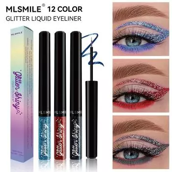 MLSMILE Жемчужная подводка для глаз с блестками цвета взрыва, водостойкая, водонепроницаемая, не цветущая подводка для глаз 02