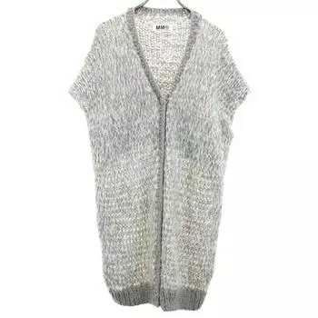 MM6 alpaca blend Short sleeve knit cardigan M gray Martin Margiela Men s Used