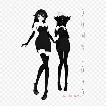 Mmd черное платье Bendy And The Ink Machine Mikumikudanc с термопереносной печатью, виниловые нашивки, наклейки для одежды, аппликации «сделай сам», моющиеся нашивки