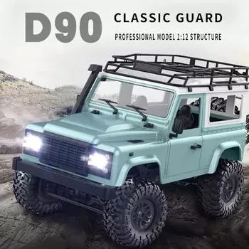 MN-D90 1/12 4WD 2.4G RC Внедорожный грузовик Рок-гусеничный + светодиодная игрушка RTR