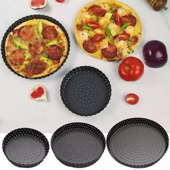 Многоцелевой, не содержащий BPA, практичный, с плотными отверстиями, круглый противень для выпечки пиццы с перфорированными отверстиями, противень для пиццы S