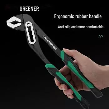 Многоцелевые сантехнические клещи Green Forest: Прочный и универсальный трубный ключ для водяного насоса с большим ртом 8 inch, 7 adjustable levels