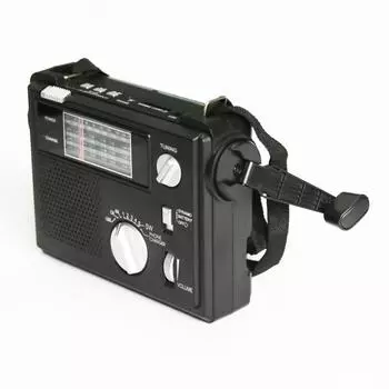 Многодиапазонный радиоприемник AM/FM/SW с ручным приводом, USB-флеш-накопитель, слот для SD-карты с MP3-плеером, радио со светодиодной подсветкой чёрный